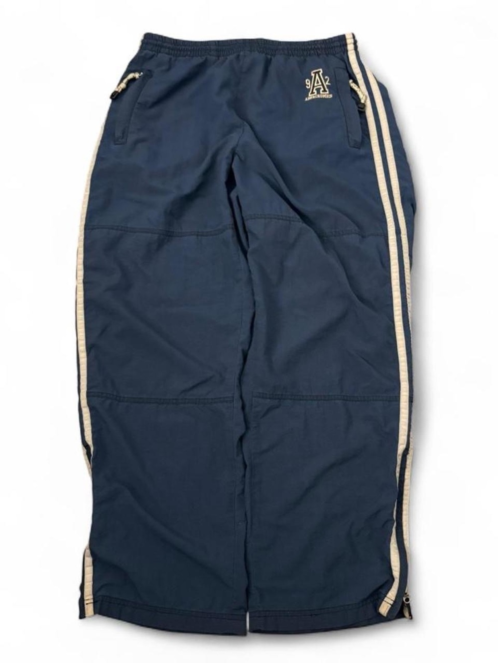 Vintage Abercrombie & Fitch Baggy Embroidered Striped Track pants Size Medium